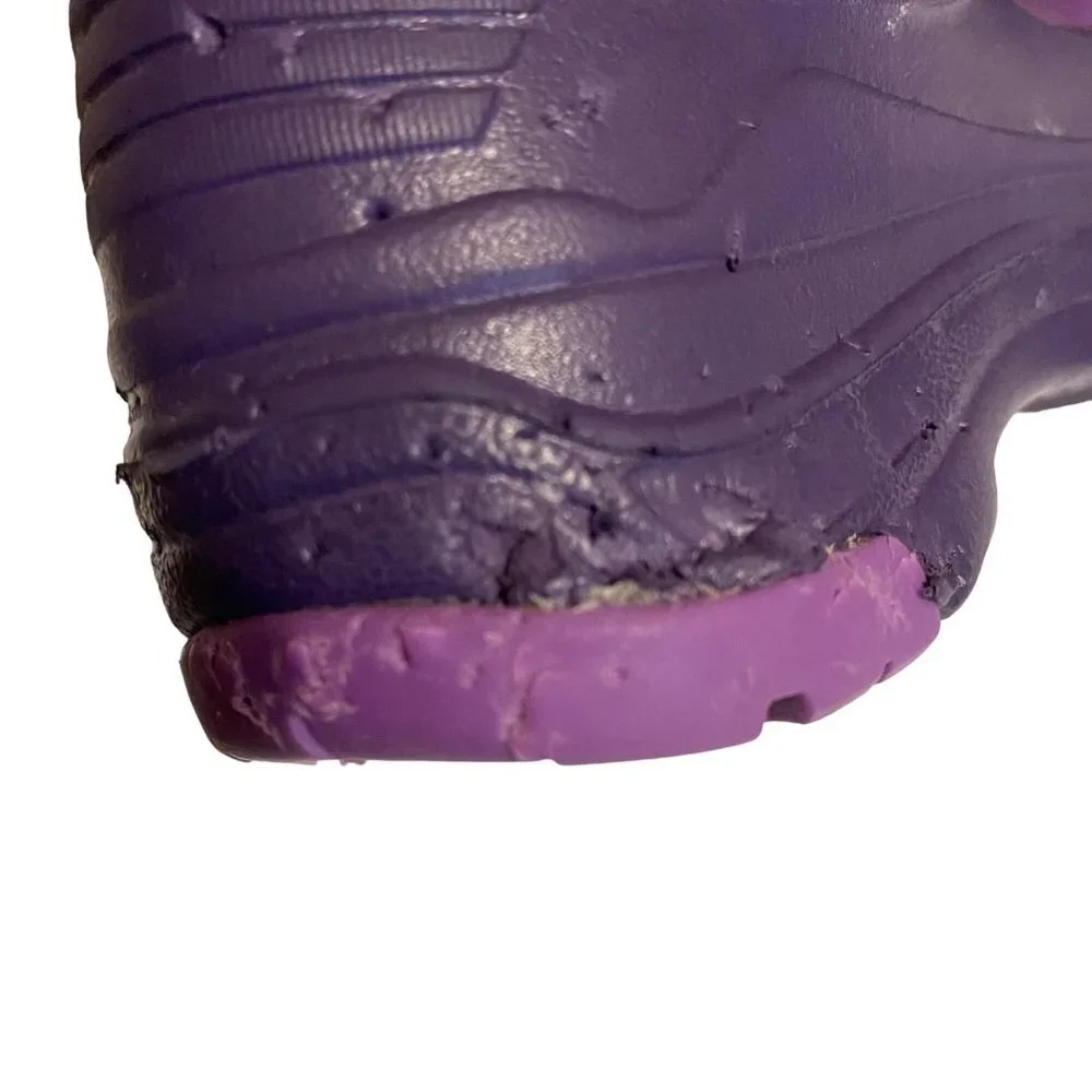 Cherokee Toddler Girl Purple Plaid Thermolite Adjustable Winter Snow Boots‎ 5/6